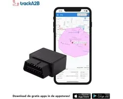 TrackA2B GPS Tracker - GPS Auto - OBD2 - Plug & Play - Auto Beveiliging - Voor Web & iOS & Android - Professionele Ritregistratie (privé / zakelijk)  - Auto Volgsysteem