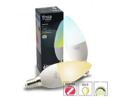 Ynoa Smart Lampen White Tones - E14 LED kaarslamp - Zigbee 3.0 - Dimbaar - CCT - Werkt met o.a. Philips Hue*, Samsung SmartThings en Amazon Echo (4e gen) - 2 Pack
