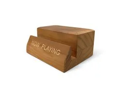 VIN UP® - Houten LP Houder 'Now Playing' - LP Standaard & Platenhouder voor Vinyl Display - Cadeau voor Muziekliefhebber