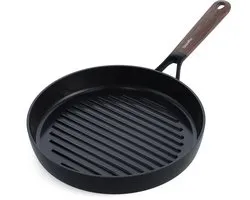 GreenPan Eco-Smartshape Grillpan 28cm - PFAS-vrije antikleeflaag - Grillpan inductie - Keramische pan - Ovenbestendig tot 140°C - Koudgrepen - Zonder deksel - Dark wood