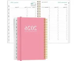 Afsprakenboek Planner - Uurplanner Dagplanner - Tijdmanagement Plannen - 30 Minuten Intervallen - A5 6.4x8.5 - Roze