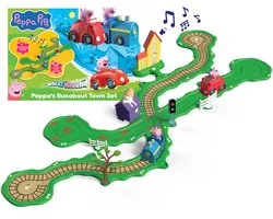 Peppa Pig Whizz Around - Peppa's Rondweg door de Stad Speelset - Modulaire rijbaan voor Whizz Around voertuigen - Interactief met muziek en geluid