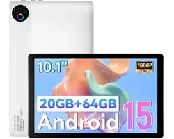 Hotlight- Android 15 Tablet - 10.1 inch - 20(3+17)GB RAM/64GB ROM– 5000mAh - Wit