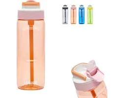 Kambukka Lagoon waterfles 750ml - Mango Tango met geïntegreerd rietje - 100% lekvrij