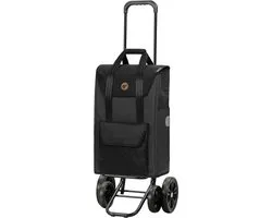 Andersen SHOPPER MANUFAKTUR Boodschappentrolley Quattro Shopper Senta 2.0 Black Zwart 117cm