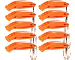 BRAMBLE Sifflet d'urgence en Oranje, 10 pièces, sifflet de signalisation Perfect pour la Marche, le Camping, le trekking, la Survie, SOS
