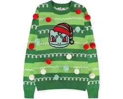 Pokémon - Pull de Noël Patched Christmas Bulbasaur - XS - Vert