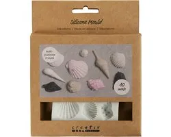 Creativ Company Silicone Vorm Conch en shells H: 1 cm L: 1-2.8 cm 1 pc