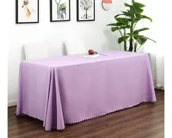 Reyox Polyester tafelkleed decoratief tafelkleed wasbaar tafelhoes voor bruiloft feest dineren banket wit 180 cm x 300 cm rechthoek