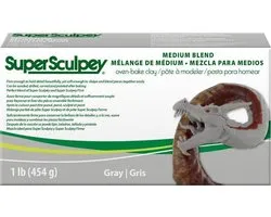 Super Sculpey Medium Blend Grijs 454 grammes