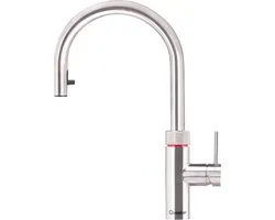 Quooker Flex en acier inoxydable avec chaudière PRO3 et réservoir CUBE Robinet d'eau bouillante 5 en 1