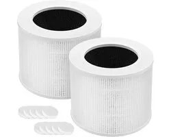 Filters, compatibel met Levoit Core Mini-RF luchtreiniger, 3-in-1 filtersysteem, echte H13 HEPA-filter, wordt geleverd met 10 aromatherapie wattenschijfjes