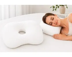 Coussin d'oreille Dutchers® - Coussin donut - Coussin pour bague - Coussin pour piercing - Mal d'oreille - Oreiller orthopédique - Bouchons d'oreilles pour dormir - Coussin pour dormir sur le côté - Coussin pour piercing - Wit