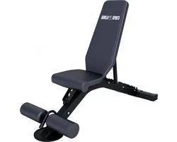 Banc de musculation Gorilla Sports Professional - Pliable - Professionnel - Chargeable jusqu'à 400 kg