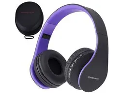 PowerLocus P1 sans fil Sur- Ear Pliable - Bluetooth - Avec microphone - Violet
