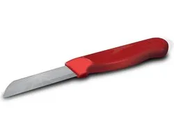 Couteau d'Office Solingen Manche Robuste - Inox Lisse - 16 cm avec "Couvre Lame" - Rouge
