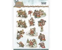 3D knipvel - Yvonne Creations - A Gift for Christmas - Snowfun 1 stuks