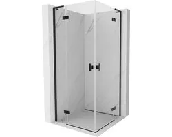 Mexen Mist-H L Duo inloopdouche 110 x 110 , transparant, zwart - 8A5L-110L-110P-70-00