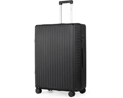 Valise TAN.TOMI 95 L ABS – Extra spacieuse, coque rigide et serrure à combinaison TSA – Noire
