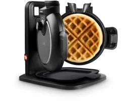 FRITEL WA 2225 Top Fill Wafelijzer – Amerikaanse Wafels – Wafelmaker voor 4 Wafels – 5 Bruiningsniveaus – PFASvrij – Zwart