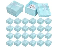 Store_7 - Gift Boxes - Sieraden Dozen - Perfect voor Verpakking - Blauw - Kleine Geschenkdozen - Voor Ringen, Kettingen, Oorbellen - 24 Stuks