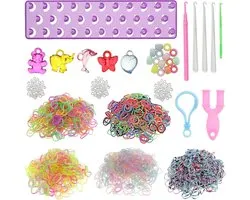 Behave 3200 Loombandjes Starterspakket - Loomelastiekjes - Loomen - Loom Pakket - Latexvrij