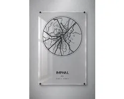 Stadskaart Imphal - Plexiglas 30x45 cm - Orbit City