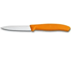 Couteau à éplucher Victorinox 8 cm sans dents orange