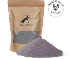 ZoeZo Design - Sable à bougie violet - Geur Lavande - 400 g - Fabrication de Bougies DIY - Réutilisable - Comprend 4 mèches - Durée de combustion de 50 heures - Sable à bougie - Cire à bougie - Poudre à bougie - Bougie unique - Lavande