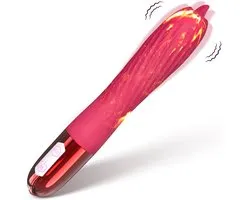 Power Escorts - Heat Function Unique Silicone Clitoris Licker Vibrator - 10 vibration Mode - Roze