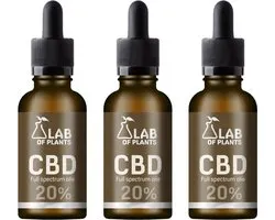 3 x CBD-olie 20% - Voordeelbundel – 3 x 10 ml – Premium kwaliteit – Full Spectrum