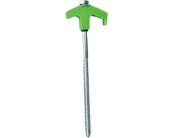 Grondschroefankers - Grondharingen Tentaccessoires - Buiten Verankeren - Glow-in-the-dark Zichtbaarheid - 20 cm - Groen