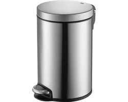EKO - Serene pedaalemmer 8 liter - Stainless steel Plastic - mat RVS - Prullenbak