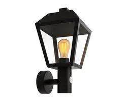 Luminize® Buitenlamp met Bewegingssensor - Wandlamp voor Buiten - Lamp met Instelbare Sensor - E27 Fitting Voordeurlamp - Deurlamp - 220V tot 240V - IP44 Verlichting - 20x15x30cm - Zwart