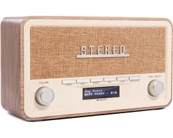 Denver DAB Radio - Retro Radio - Bluetooth - DAB+/ FM - Dimbaar - Batterijen & Netstroom - DAB18LW