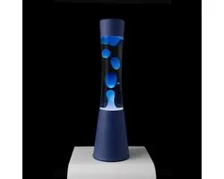 Fisura Grote Design Lavalamp met Blauwe Lava - Blauw + Reservelamp