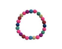 Bracelet Luna-Leena durable pour enfants, multicolore - perles de lave - L15cm - léger - fait main au Népal - bracelet pour enfants - accessoires - fête - cadeau - fête d'enfants - anniversaire - bracelet - bijoux - cadeau de Noël.