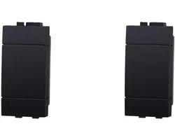 Polo-gatafdekking, compatibel met Bticino Living Light, set van 4 stuks, zwart
