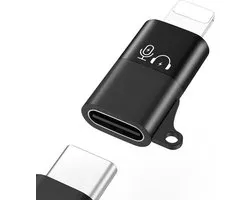 for DJI Mic Mini USB C to Lighting Phone Adapter - Lightning to USB-C Audio Adapter for iPhone 14/13/12/11/Apple EarPods/Wireless Mic Receiver/Phone, Support Charging -1 Pack, Black