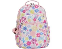 Kipling Seoul College Extra Rugzak School - 15 laptopvak - flower stamp