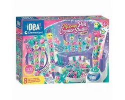 Clementoni iDea - Pennen Creatiestudio - Knutselpakket vol Accessoires - Message Glitterpennen - Het Creatieve Cadeautje - Vanaf 6 jaar