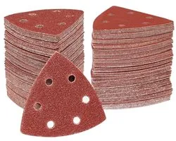 Papier de verre Delta pour ponceuses triangulaires - 50 feuilles - Grains Diverse