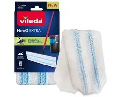 Vileda H2Pro Flatmop Vervanging - 1 per verpakking - Geschikt voor Vileda H2Pro Flat Mop-systeem - Voor harde vloeren