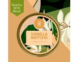 Mim and More - Vanilla Matcha 25 (gr.) | Matcha met vanillesmaak - Premium kwaliteit Matcha Met Natuurlijke Vanillesmaak | Natuurlijke Energieboost | Elegant Aroma en Zachte Textuur |