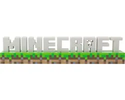 Minecraft Logo Lamp – Officieel Gelicentieerde Merchandise, 2 Lichtstanden, Werkt op USB of Batterijen, Decoratie voor Slaapkamer of Gamekamer – Paladone