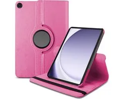 Book Cover Geschikt voor: Samsung Galaxy Tab A9 8.7 inch 2023 & Tab A11 (Model: SM-X110 / SM-X115 / SM-X117) Draaibaar Hoesje - Multi stand Case - Donkerroze