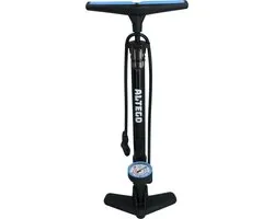 Altego Fietspomp + Manometer - 11 BAR/160 PSI - Vloerpomp met Pompslang 75cm - Voor Dunlop, Presta en Schrader ventielen - Meerdere verloopnippels