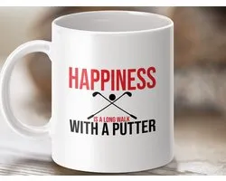 golf mok, golf cadeau, putter mok, golf quote mok, grappige golf, golf spullen, geschenk golfer, golf grap mok, golf humor mok, golf liefhebber, golfer geschenk, lange wandeling mok, happiness golf