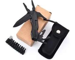 Couteau de poche de survie multitool en plein air – Système d'ouverture à une main et clip de ceinture – Couteau pliant de 19 CM – Acier inoxydable – Lion Gear KN-06