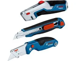 Bosch Professional Knives set 3pcs (Messenset 3st: 1x Afbreekmes, 1x Inklapbaarmes, 1x Intrekbaarmes)